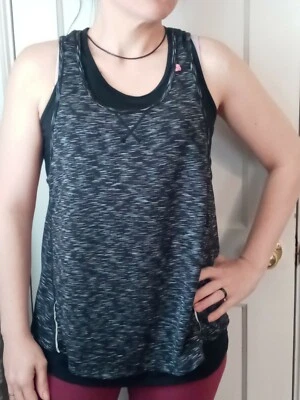 Camiseta sin mangas forrada de ropa deportiva para mujer TANGERINE talla pequeña blanca y negra Foto 1 de 4