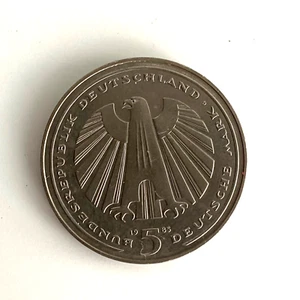 BRD Münzen Deutschland 1985 - 5 Mark 150 JAHRE EISENBAHN IN DEUTSCHLAND - Bild 1 von 3