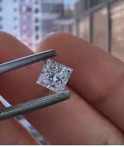 Loser im Labor gezüchteter CVD-Diamant 1,10 kt Princess-D-Farbe WENN KLARHEIT zertifizierter Diamant - Bild 1 von 3