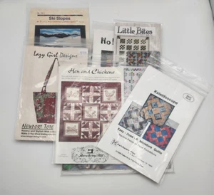 Lot of 7 quilting/sewing project patterns for Tote, Quilts, Landscapes, Chickens - Picture 1 of 24