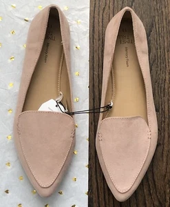 Pink Suede Flats Shoe Womens Time Tru Memory Foam point 11 - Picture 1 of 15