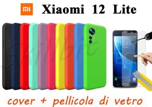 COVER CASE CUSTODIA PROTEZIONE SILICONE MI GEL PER XIAOMI 12 LITE + VETRO NUOVE - Zdjęcie 1 z 13