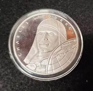 2003 Republik Liberia 10-Dollar-Münze 0,999 Silber - Charles Lindbergh - Bild 1 von 5