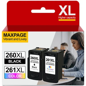 PG-260XL CL-261XL Ink Cartridge for Canon 260XL Pixma TS6420 TS6420a TR7020a - Picture 1 of 11