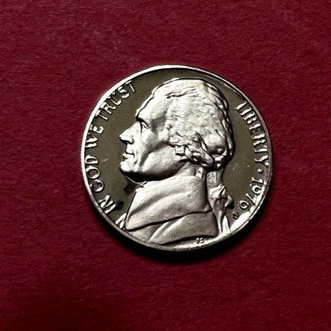 1976 S Jefferson Nickel GEM DEEP CAMEO PROOF Cover