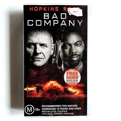 Bad Company VHS Video Cassette Tape 2002 Action Thriller, Rock, Hopkins, PAL VGC - Image 1 of 4