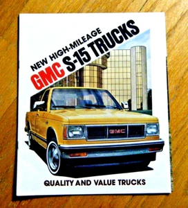 Collectible Vintage 1982 New High-Mileage GMC S-15 Truck Original Sales Brochure - Picture 1 of 2