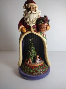 Jim Shore Santa W/Kids Lighted Revolving musical Figurine. 10" High 5 " Wide.  - Picture 1 of 12
