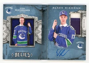 ELIAS PETTERSSON 2018-19 UD BLACK DIAMOND Autograph ROOKIE PATCH AUTO CARD 6/99 - Picture 1 of 2