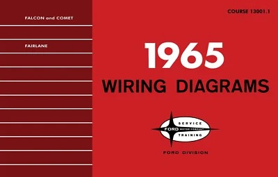 1965 Ford Falcon, Comet, Fairlane Wiring Diagrams Manual - 11x17 inch COMB Bound - Image 1 of 3