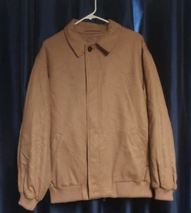 Jos. A. Bank light brown 100% pure cashmere Bomber coat jacket Size -L - Picture 1 of 7