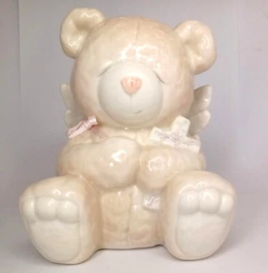 Angel Teddy & Cross Russ Berrie Ceramic Money Box D 9.5 x W 10 x H 12.5 cm. - Bild 1 von 7