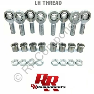 (8 LH) 7/16" -20 Thread x 7/16" Bore, Chromoly 4-Link Rod End (Fits 3/4 ID Hole) - Picture 1 of 5