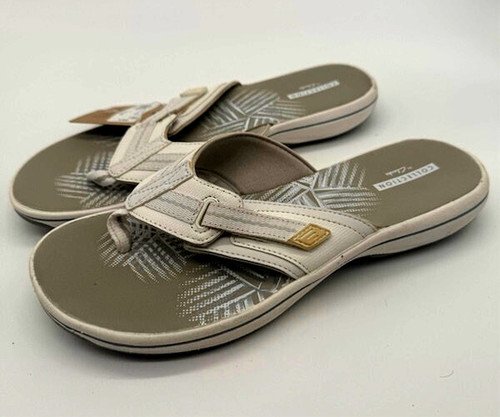 Sandali donna Clarks Brinkley Jazz nuovi con etichette taglia 9M bianchi nuovi 7022