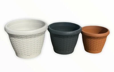 Self Watering Plant Pots Round 6 sizes 3 colours Plants pots garden pot - Image 1 of 2