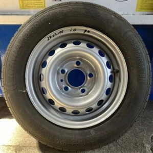 1x Neuwertige Räder 13 Zoll PKW-Anhänger Stahlfelge 4.5Jx13 H2 ET 30 145 80 R13C - Bild 1 von 8