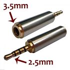 Jack Headset Adapter Headphone 2.5 Mm Male To 3.5 Mm Female Stereo Audio