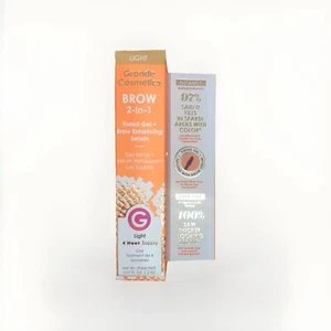 Grande BROW 2 In 1 Eyebrow Enhancing Serum Tinted LIGHT 4ML Exp 2027 Two Pack - Picture 1 of 3