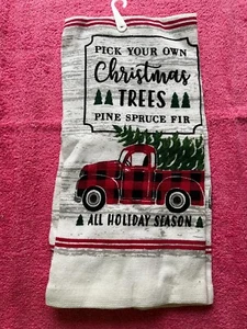 CHRISTMAS TREES HOLIDAY TIME KITCHEN TOWEL - Picture 1 of 2