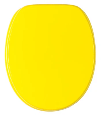 SANILO SOFT CLOSE PRINTED WC TOILET SEAT | STABLE HINGES | SLOW CLOSE | YELLOW