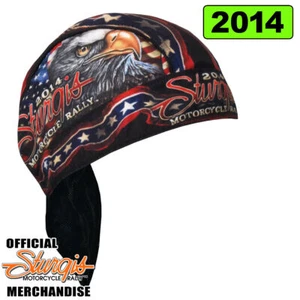STURGIS BIKER RALLY 2014 Envoltura para la cabeza con bandera de águila ENVOLTURA PARA LA CABEZA DE MOTOCICLISTA/Gorra para calavera - Imagen 1 de 1