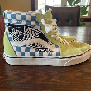 VANS SK8-HI SKATE UNISEX MEN SIZE 7 WOMEN SIZE 8.5 SHOES SHARP GREEN/BLUe - Picture 1 of 8