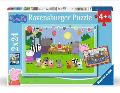 Peppa Pig ~ 2x24 pieces Jigsaw Puzzles Ravensburger 4+ - image 1 of 4