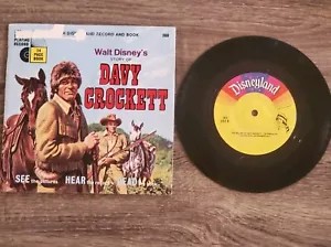 EUC Walt Disney STORY OF DAVY CROCKETT Disneyland Record and Book 1257L - Picture 1 of 6