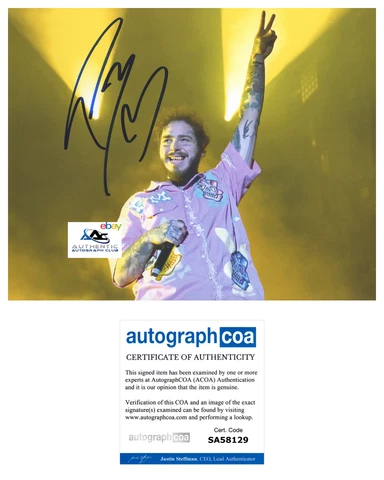 POST MALONE AUTOGRAPH SIGNED 8x10 PHOTO RAPPER SINGER ACOA Cover