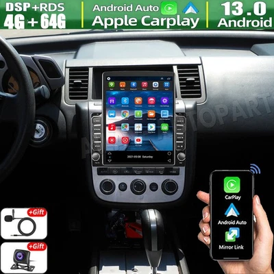 4+64GB CarPlay For Nissan Murano 2003-2007 Android13 Car Stereo Radio GPS Player - Image 1 of 4