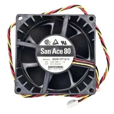 Sanyo Denki San Ace 80mm x 38mm 138 CFM 4-Wire Fan 12V High Airflow - Image 1 of 4