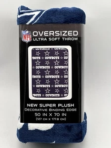 NEW OFFICIAL NFL DALLAS COWBOYS OVER SIZED ULTRA SOFT THROW SUPER PLUSH 50"X70" - Picture 1 of 3