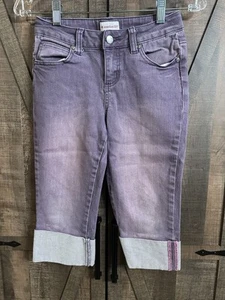 Jeans Purple Capris size 10 Stone Washed everyday Cotton / Spandex American Girl - Picture 1 of 6