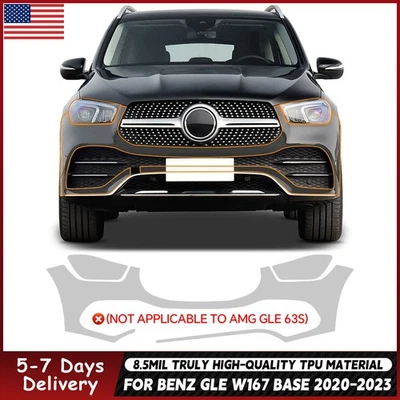 For Benz GLE Base W167 2020-2023 Front Bumper Precut Paint Protection Film PPF - Image 1 of 4