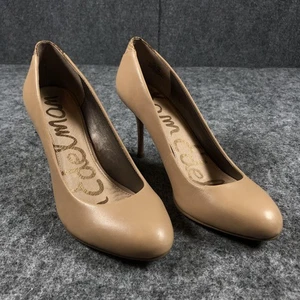Sam Edelman Pumps Women's Size 7.5 M Leather Nude Beige Camdyn Heels - Picture 1 of 11