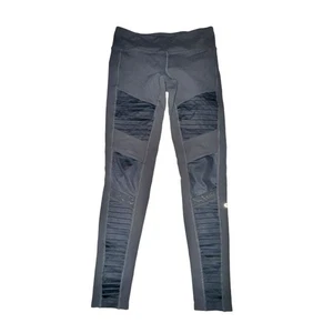 Leggings moto Alo Yoga vita alta donna taglia S grigio lucido antracite - Foto 1 di 6