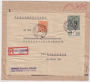 AM-Post Mi 35 UR MiF auf R-Brief Clausthal-Zellerfeld - Hannover, gepr. Schlegel - Bild 1 von 2