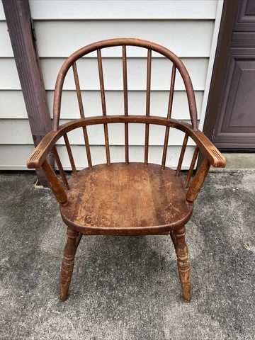 Antique Childs Windsor bow back chair Cover