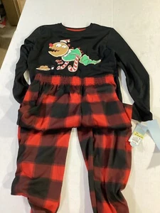 Cat & Jack Boy's Size XXL (16-18) Long Sleeve Christmas Pajama Set 2pc Red Plaid - Picture 1 of 3