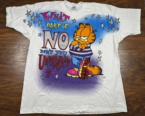 VINTAGE Garfield Hemd Herren 3XL Freeze AOP All Over Print Einzelnaht Neu ohne Etikett A1 - Bild 1 von 6