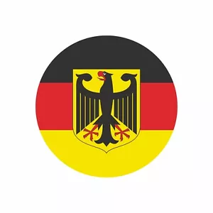 Deutschland Aufkleber 8cm Rund Germany Flagge Fahne Runde Vinyl Stickers EM WM - Bild 1 von 1