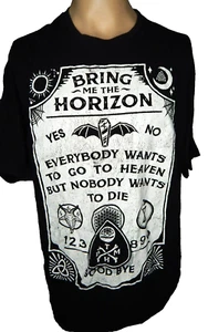 BRING ME THE HORIZON black t shirt EVERYBODY WANTS TO GO TO HEAVEN men's 2XL - Picture 1 of 5