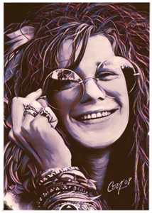 JANIS JOPLIN * Custom ACEO * Fun Novelty * MUSIC ARTIST * Art Card * ATC - Picture 1 of 2