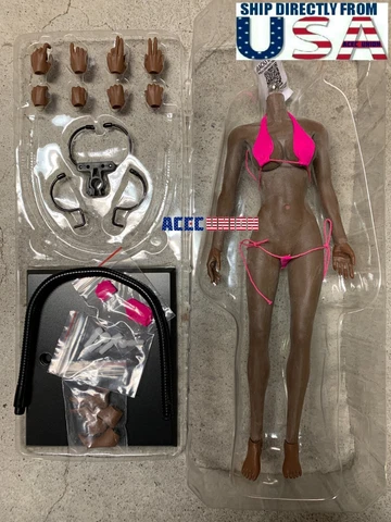 JIAOUDOLL 1/6 Super-Flexible Seamless Large Bust Body African Dark Skin Tone USA Cover
