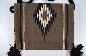 Wool Saddle Blanket Tote Bag Purse Southwest Western Aztec 14" x 11.5" - Picture 1 of 19