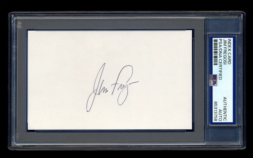 JIM FREGOSI SIGNED INDEX CARD PSA/DNA AUTOGRAPH LOS ANGELES ANGELS 6 X ALL STAR - Image 1 of 1