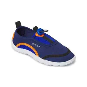 Speedo Junior Boy's Black/Orange/Blue Surfwalker Water Shoes - Size: M (2-3) - Picture 1 of 5
