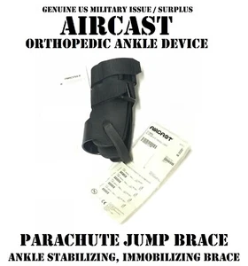 AIRCAST L LEFT JUMP BRACE ANKLE STABILITY SUPPORT OVER BOOT PADDED RIGID WRAP - Picture 1 of 11