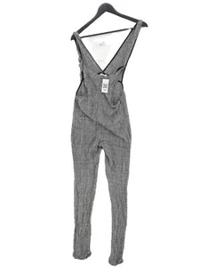 Mango Women's Jumpsuit S Black Checkered Viscose with Cotton Skinny Jumpsuit - Picture 1 of 5