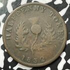 1852 Upper Canada 1/2 Penny Half Penny Token Lot#D2382